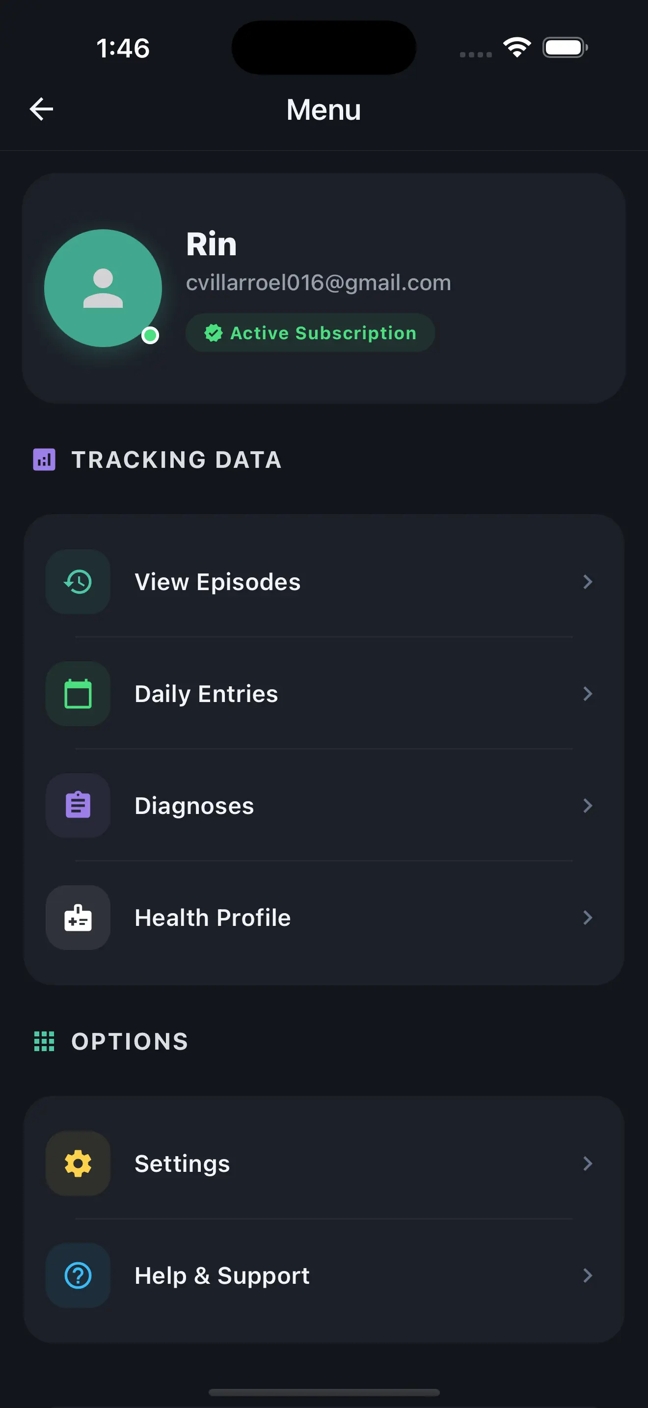 Rin App Screenshot - Analyze patterns
